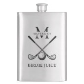 Flasque Nom & Initial Birdie Juice Golf (devant)