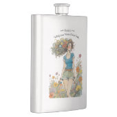 Flasque Nom personnalisable de l'eau du fleur sauvage (Droite)