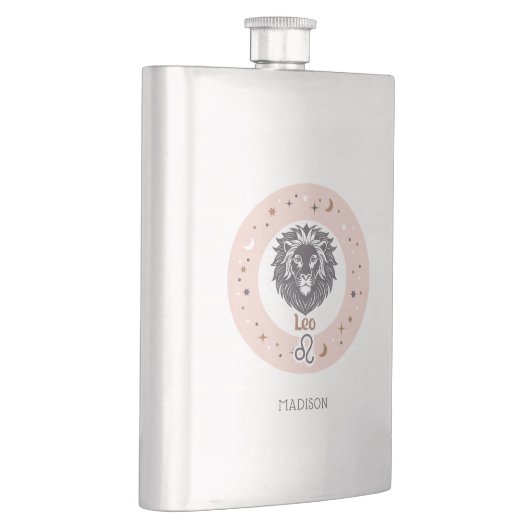 Flasque Nom personnalisé SIO Zodiac Leo (Droite)