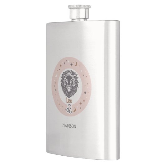 Flasque Nom personnalisé SIO Zodiac Leo (Gauche)