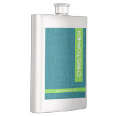 Flasque Nom personnalisé vert moderne (Droite)