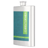 Flasque Nom personnalisé vert moderne (Gauche)