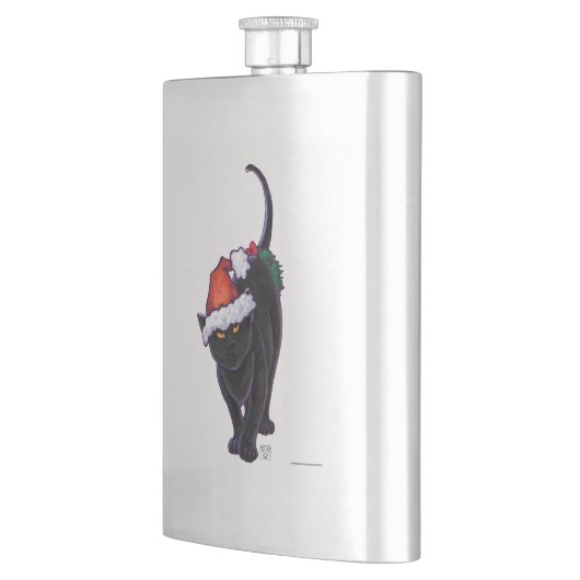 Flasque Nuit étoile Noir Chat Noël (Gauche)