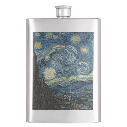 Flasque Nuit étoilée par Vincent van Gogh. (devant)