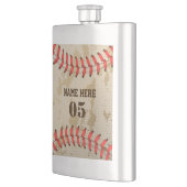 Flasque Numéro de base-ball Vintage personnalisé Rétro (Gauche)