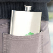 Flasque Obtenez Lucky L Clover Shamrocks St Patty Flask (En situation)
