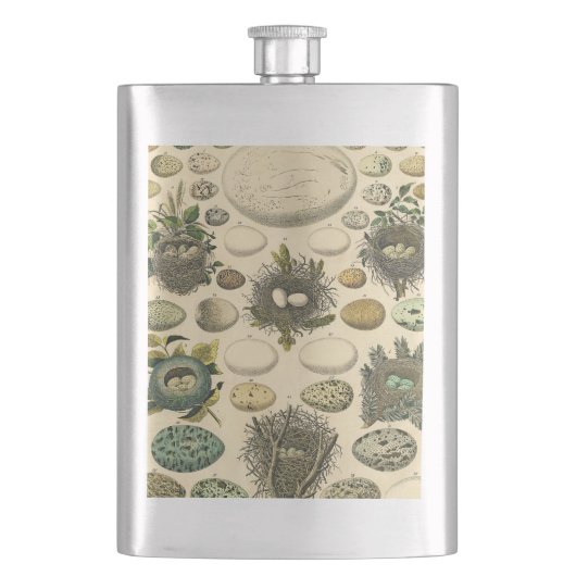Flasque OEuf vintage Nid Art Peinture OEufs (devant)