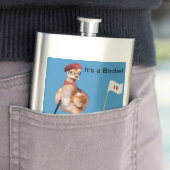 Flasque Oiseau humoristique jouant au golf (En situation)