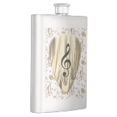 Flasque Onglet de guitare de notes musicales personnalisée (Droite)