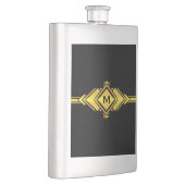 Flasque Or et monogramme noir de ceinture d'art déco (Droite)