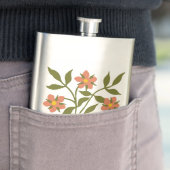 FLASQUE ORANGE FLEURS (En situation)