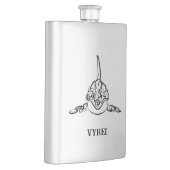 Flasque Orca tribale noire et blanche (Droite)