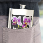 Flasque Orchidée blanche et violette (En situation)
