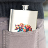 Flasque Ours géométrique (En situation)