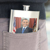 Flasque Oval Office Portrait, Obama Barack Président des É (En situation)