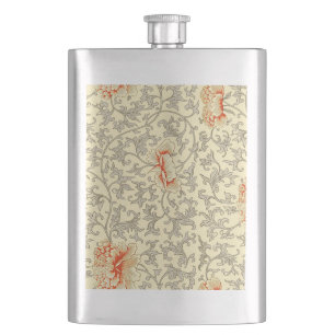 Flasque Owen Jones Motif Ancien : Corail Floral Gris
