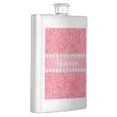 Flasque Paillettes et diamants roses de Faux (Droite)