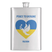 Flasque Paix textuelle à l'Ukraine (devant)