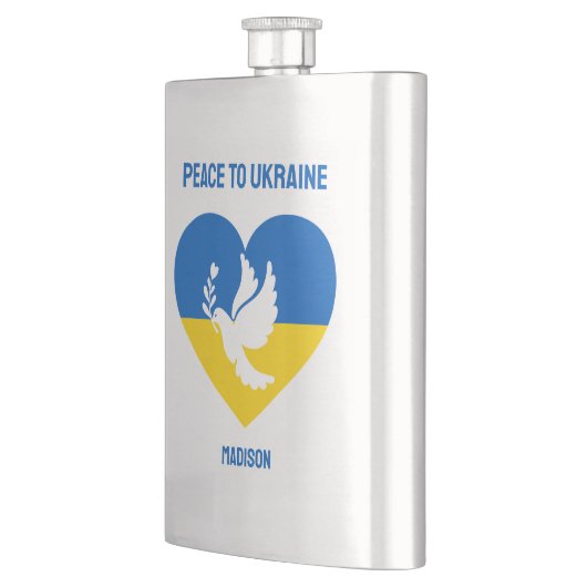 Flasque Paix textuelle à l'Ukraine (Gauche)