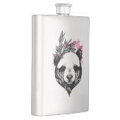 Flasque Panda Bear Wild Animal Nature Illustration Art Tat (Droite)