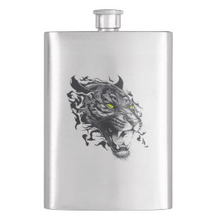 Flasque Panther Wild Animal Nature Illustration Art tatoua