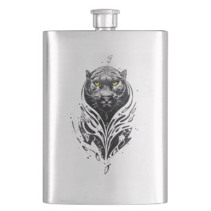 Flasque Panther Wild Animal Nature Illustration Art tatoua