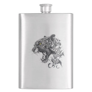 Flasque Panther Wild Animal Nature Illustration Art tatoua