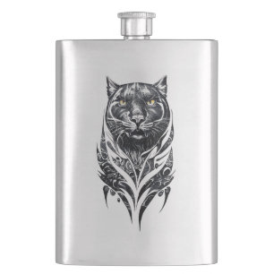 Flasque Panther Wild Animal Nature Illustration Art tatoua