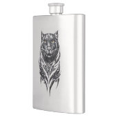 Flasque Panther Wild Animal Nature Illustration Art tatoua (Gauche)