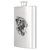 Flasque Panther Wild Animal Nature Illustration Art tatoua (Gauche)