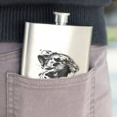 Flasque Panther Wild Animal Nature Illustration Art tatoua (En situation)