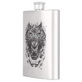 Flasque Panther Wild Animal Nature Illustration Art tatoua (Gauche)