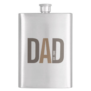 Flasque Papa personnalisé Brown moderne établi