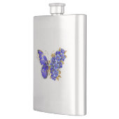 Flasque Papillon saphir à fleurs (Gauche)