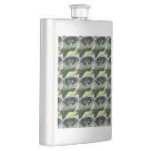 Flasque Papillon tropical noir et blanc classique (Droite)