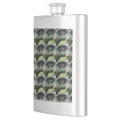 Flasque Papillon tropical noir et blanc classique (Gauche)