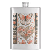 Flasque Papillons, Coeurs et Fleurs (devant)