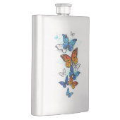 Flasque Papillons volants Morpho et Monarch (Droite)