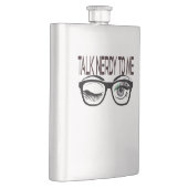 Flasque Parlez Nerdy pour moi Geek lunettes Winking Eye Gr (Droite)