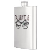 Flasque Parlez Nerdy pour moi Geek lunettes Winking Eye Gr (Gauche)