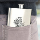 Flasque Parrot Wild Animal Nature Illustration Art tatouag (En situation)