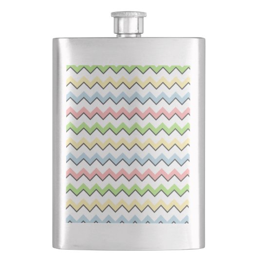 Flasque Pastel Chevron-Drop Shadow par Shirley Taylor (devant)