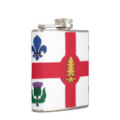 Flasque patriotique avec drapeau de Montréal (Droite)