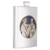 Flasque Patriotisme vintage, Lady Liberty avec Marine Seam (Droite)