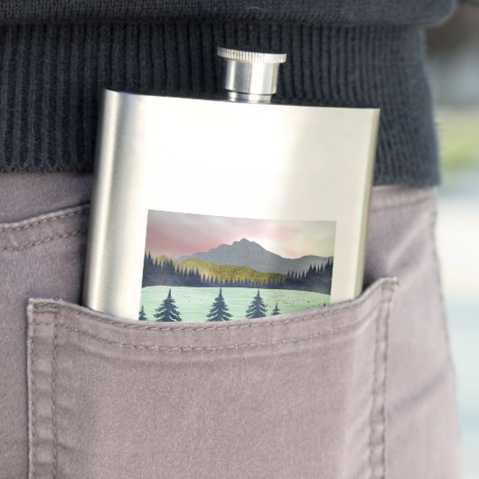 Flasque Paysage du lac Red Sky (En situation)