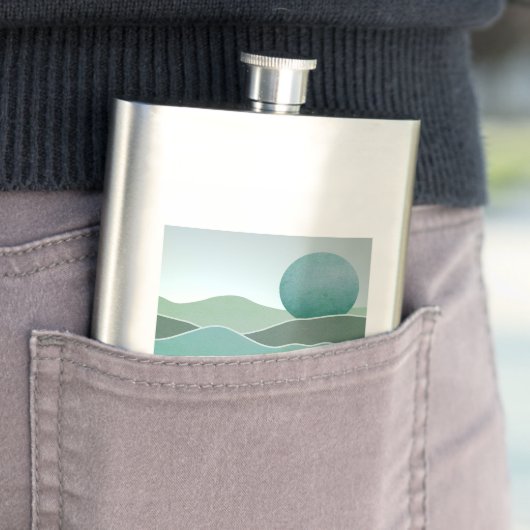 Flasque Paysage du monde Turquoise (En situation)