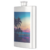 Flasque Paysage naturel avec piscine Palmiers-25925 (Gauche)