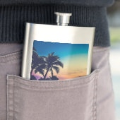 Flasque Paysage naturel avec piscine Palmiers-25925 (En situation)