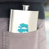 Flasque Pêche Saumon de la vague de l'Alaska (En situation)