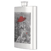 Flasque Peintre français en écureuil de Beret Rouge (Gauche)